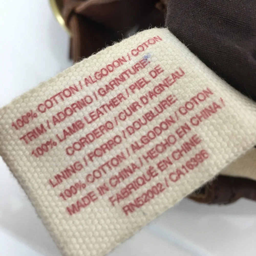 Lucky Brand Italian Leather & Canvas Shoulder Bag Brown Tan Hobo Bag Purse